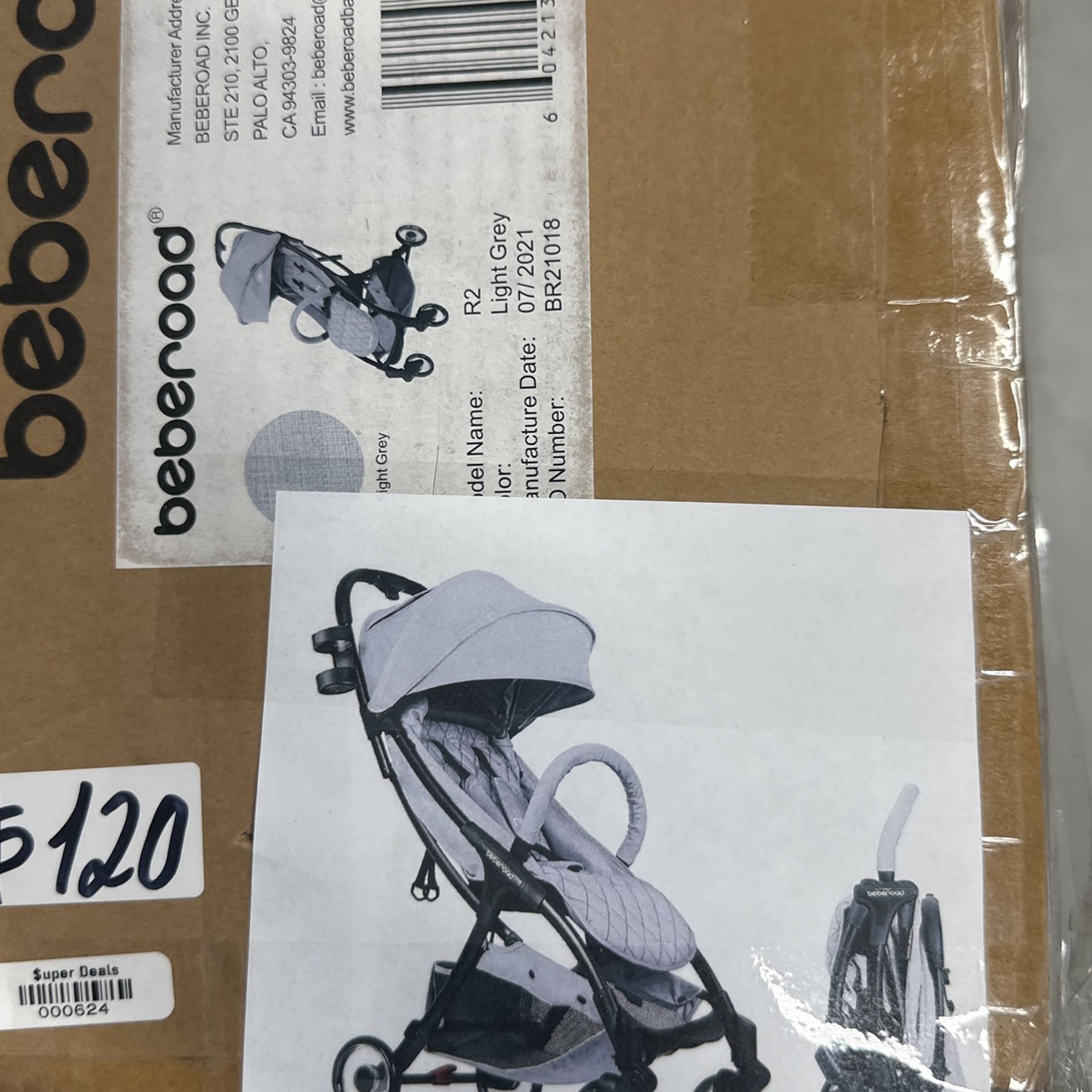 Beberoad Love R2 Lightweight Compact Baby Stroller Foldable Travel Stroller for Baby Newborn Infant Toddler with Adjustable Backrest, Cup Holder, Stor