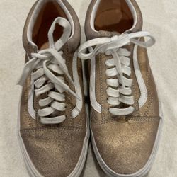 Old Skool Rose Gold Vans Sz 8