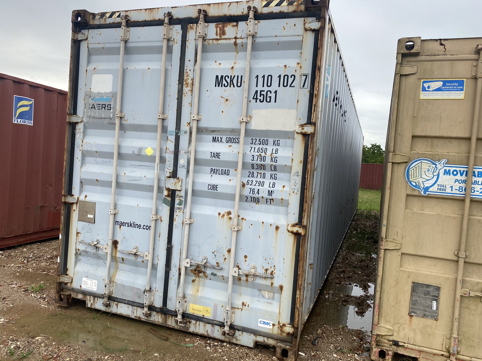 40ft HC Used container