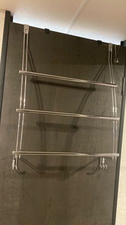 Over-the-Door Chrome Towel Rack