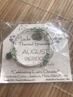 Lotus flop wer / August wrap bracelet NEW w/ Swarovski crystals