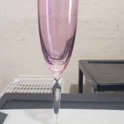 Pink Fluted Champaigne Glasses  Set Of 12 Never Used