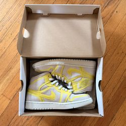 Air Jordan 1 Mid LX 'Off‑White Opti Yellow'