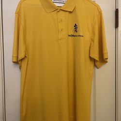 Vintage Walt Disney Parks Mickey Mouse Embroidered Yellow Polo Shirt Size Small