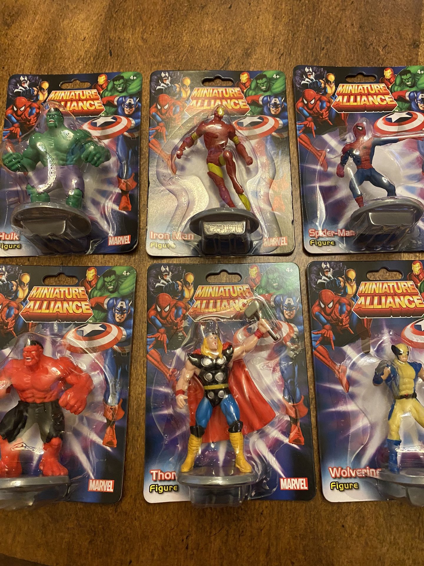 Miniature Alliance Marvel Action Figures Set Of 6 2013