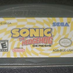 Sonic The Hedgehog Genesis GBA Game Cartidge Gameboy Advance Video Game