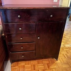 Vintage Wooden Dresser with Drawers