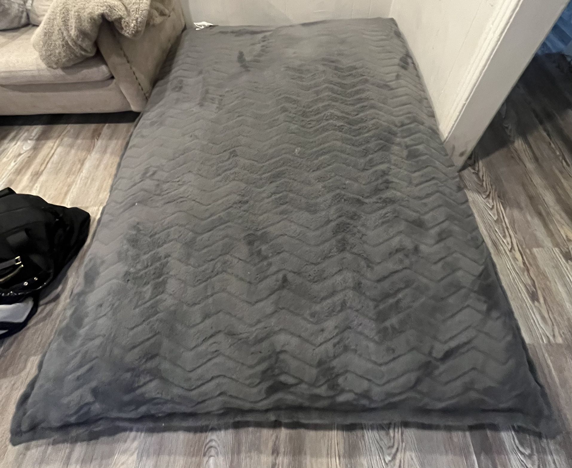 Lounge & Co Crash Foam Pillow Oversized Gray Pillow Lounge Chair Pouf