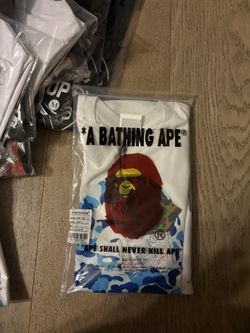 Bape shirt, white & blue