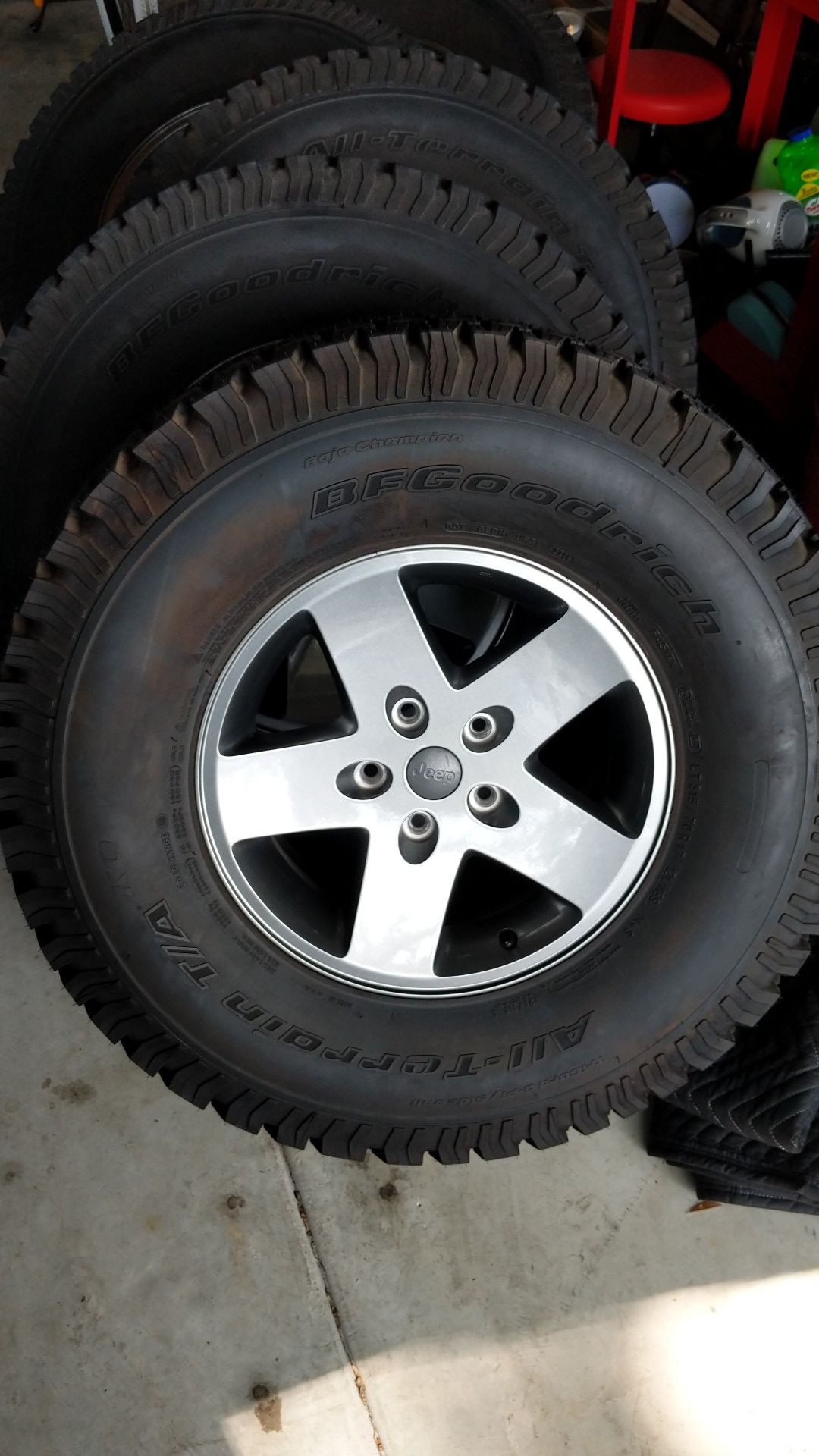 Jeep JK wheels with BF Goodrich All-terrains