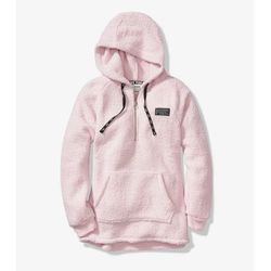 Victoria Secret Pink Sherpa Hoodie Sweatshirt Jacket