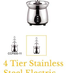 4 Tier Stainless Steel Electric Chocolate Fondue Fountain