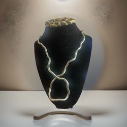 Vintage Egyptian Revival Necklace Bendable Formable Silver Tone Snake