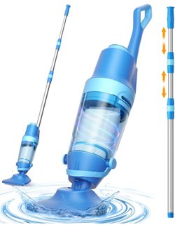 Brand new Cordless Pool Vacuum for Inground & Above Ground Pools: 23.8 GPM Powerful Stable Suction, Telescopic Pole up to 90.6", 60-Min Runtime, Extra