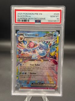 Glaceon 026/131 Prismatic Surprise Box Exclusive PSA 10