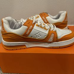 Louis Vuitton Orange Trainers Size 9