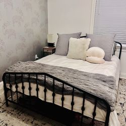 Metal queen bed frame 