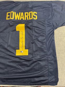 Braylon Edwards Signed Autograph Custom Jersey- Beckett Coa- Michigan Wolverines