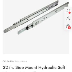 25 Count Gliderite 22 Inch Side Mount Hydraulic Soft Close With All Hardware