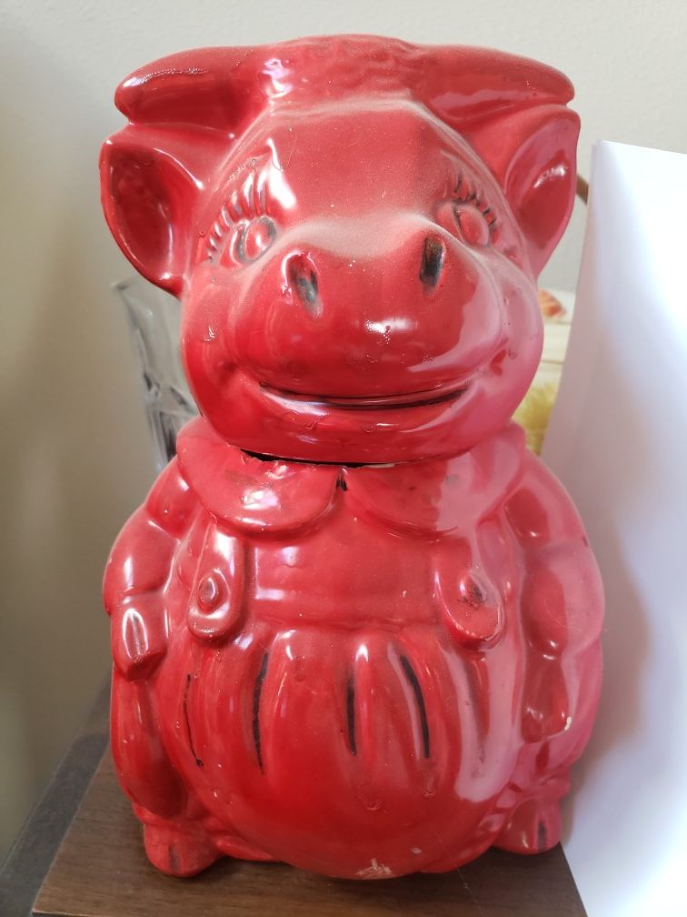 Antique cow cookie jar