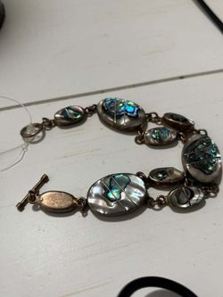 SERRV Mexico Handmade Abalone Shell Bracelet vintage