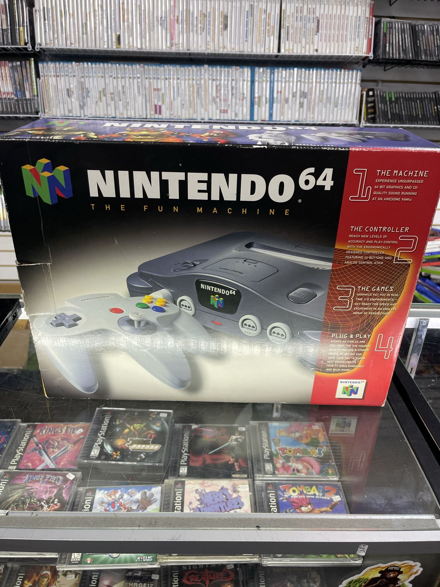 Nintendo 64 Complete In Box $185 Gamehogs 11am-7pm
