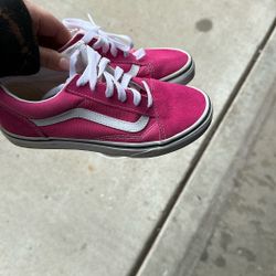 Pink Vans Size 4 Youth 