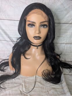 Miss Diva long black HD lace wig