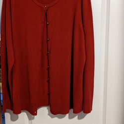 Women's Lane Bryant Plus Size Red Cardigan 