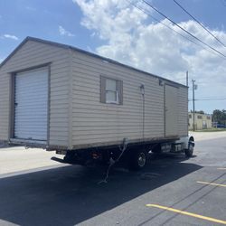 Sheds relocated ,, Movemo Casita De Patio Container Rv Trailer Crane Available 