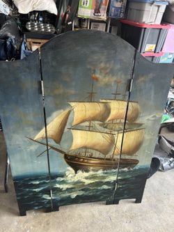 Vintage Sailboat 3 Panel Room Divider