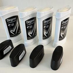 NEW 4 - Degree ULTRACLEAR+ Black + White Antiperspirant Stick