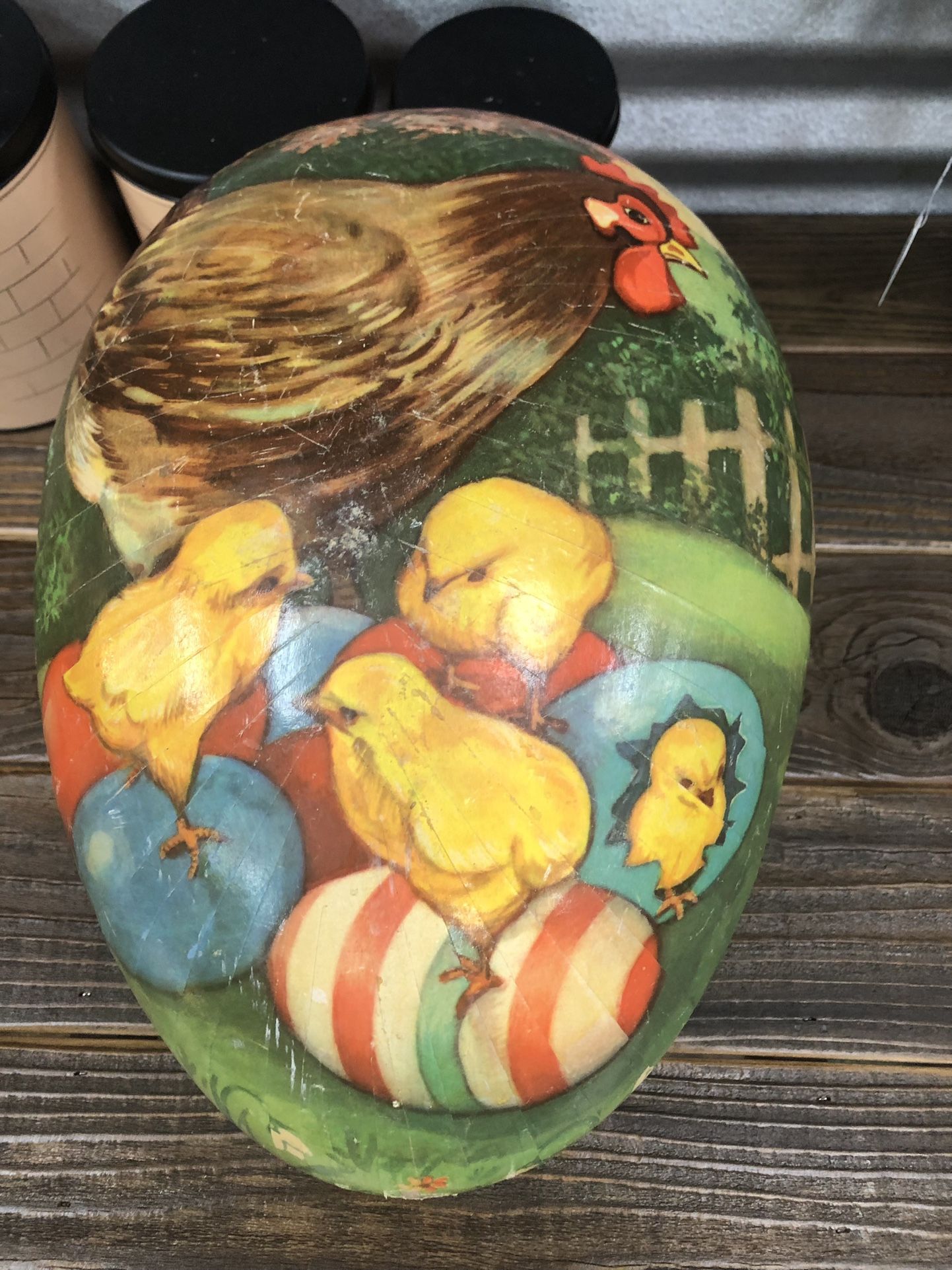 HUGE PAPER VINTAGE EASTER EGG