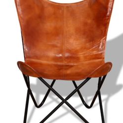 Butterfly Lightweight Leather Camping-Style Chair