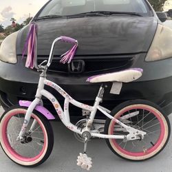 16 In Girls Bike With Helmet For $10