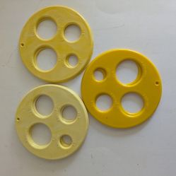 Spaghetti Pasta Measuring Tools Set 7 Yellow Plastic Vintage Made USA