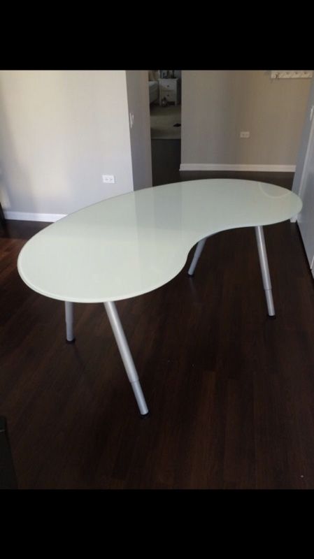 IKEA GALANT oval glass DESK