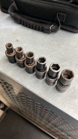 Snap On 6pc 3/8” 6PT Metric Flank Drive Swivel Impact Socket Set