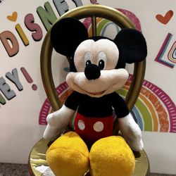 DISNEY MICKEY MOUSE 9 1/2 INCH SOFT PLUSH - LIKE NEW