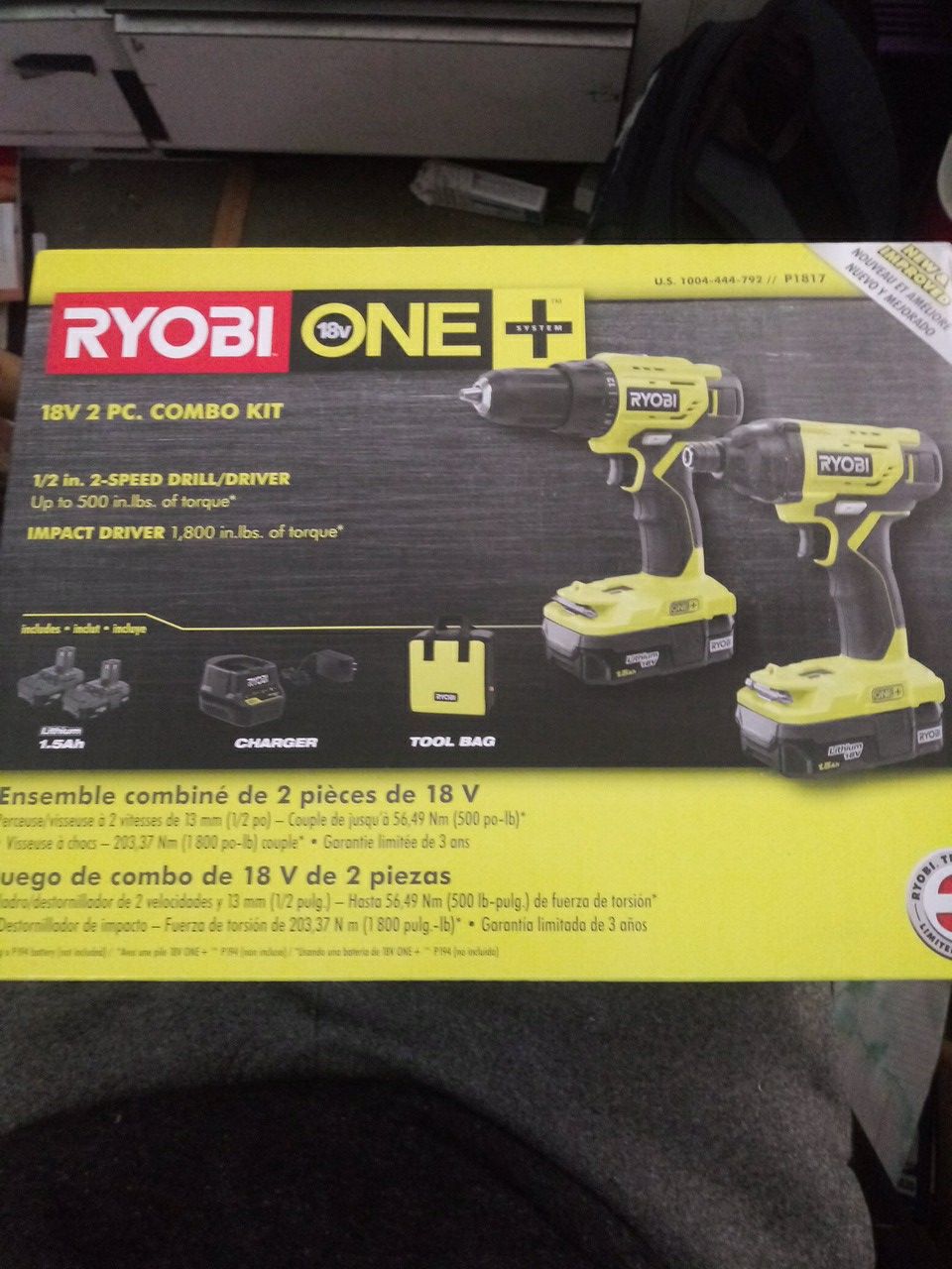 Ryobi 18v 2 PC Combo Kit (NEW)