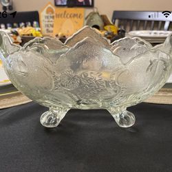 Vtg Lombardi Jeanette Glass Bowl