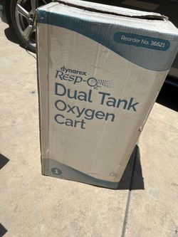 Dual tank oxygen cart, Dynarex Resp-o
