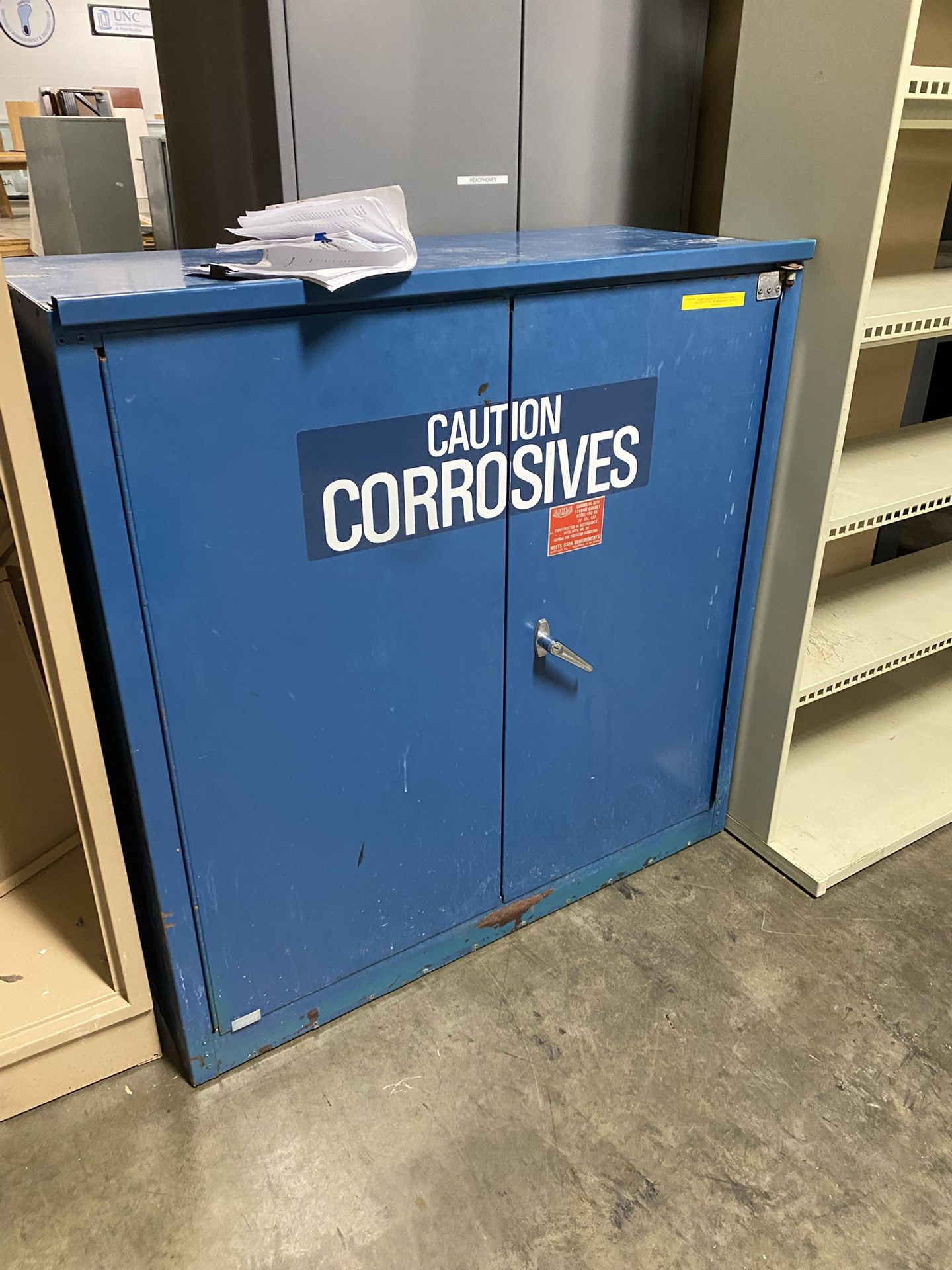 Corrosives cabinet.   Used  Fire Cabinet 
