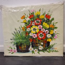 Painted Flowers Floral Art Painting 20"x24"