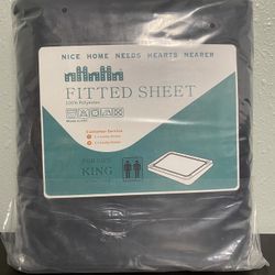 2 Pack Black Fitted King Sheets New B