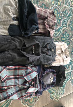 Boys sz 10-12 button Collar shirts