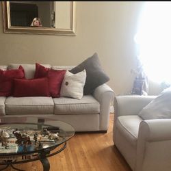 White Set Off  Sofas 