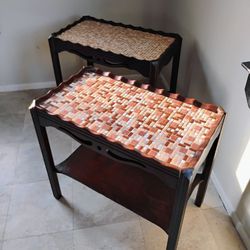 MCM Tiled Side Table Set Of 2