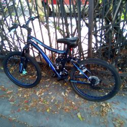 Boys 24 Genesis full suspension mountain bike with front disc brake