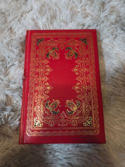 Vintage Red Leather Journal Blank Notebook